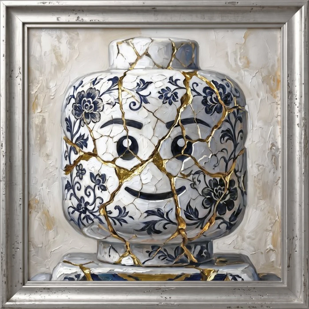 Artxlife - Japanese Kinstsugi Porcellain Lego Man