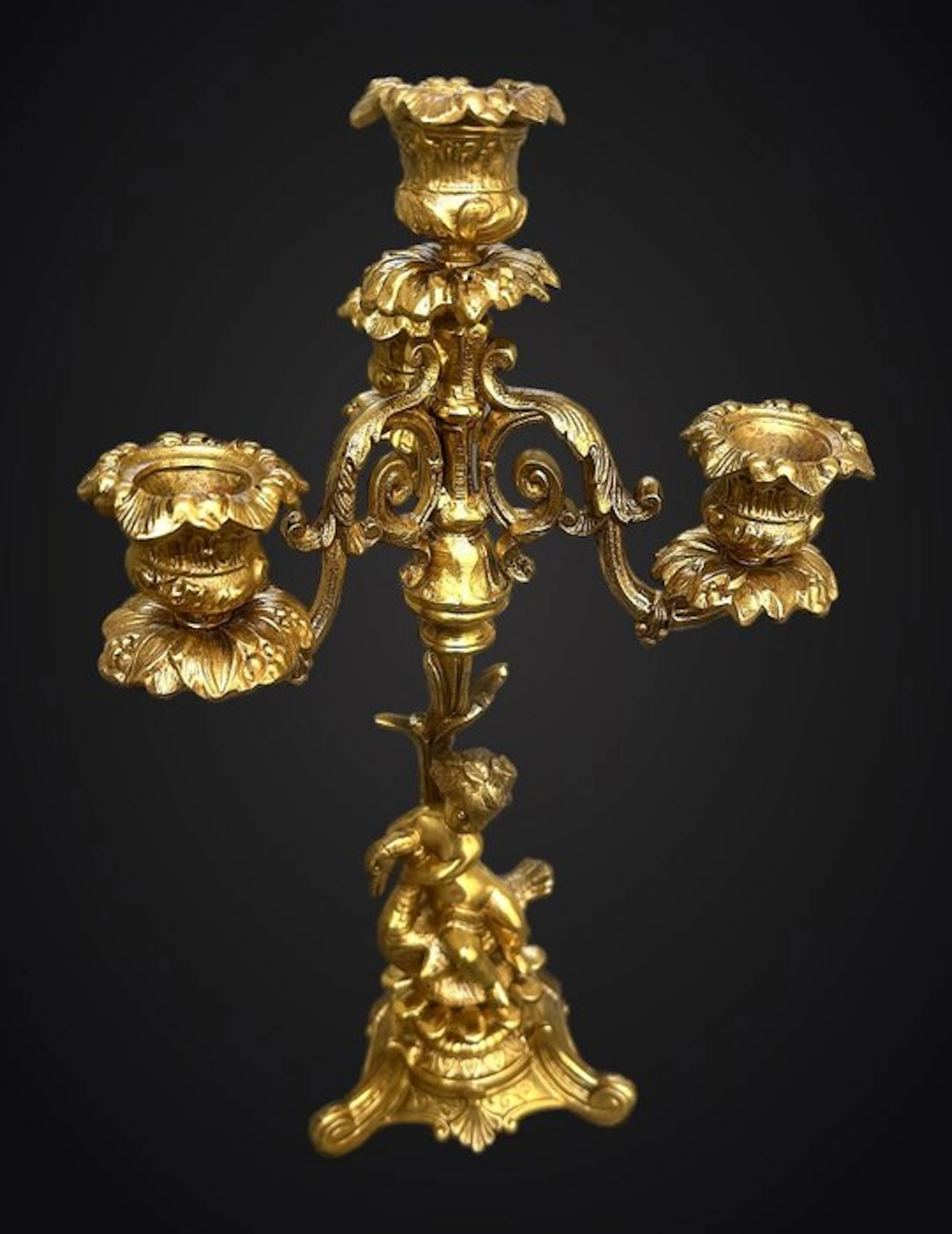 Candlestick - Cast brass