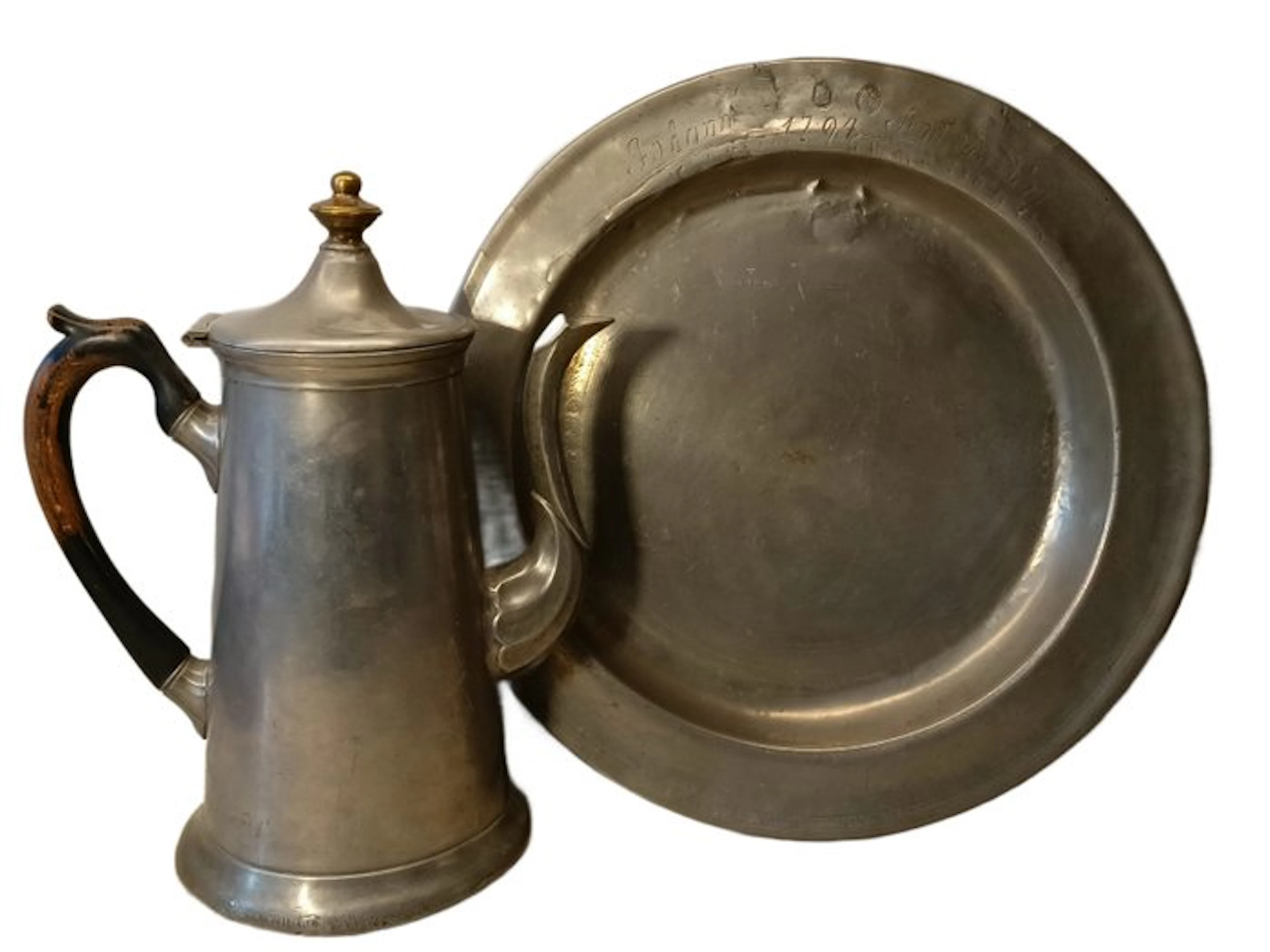 Andreas Blau - Plate (2) - Tin - Baroque