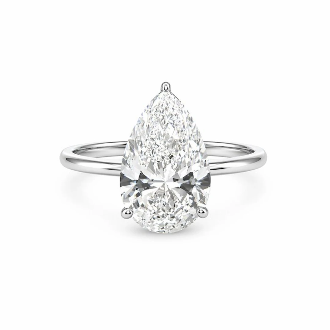 No reserve price - Ring - 14 kt. White gold - 5.03ct. tw. Diamond (Lab-grown)