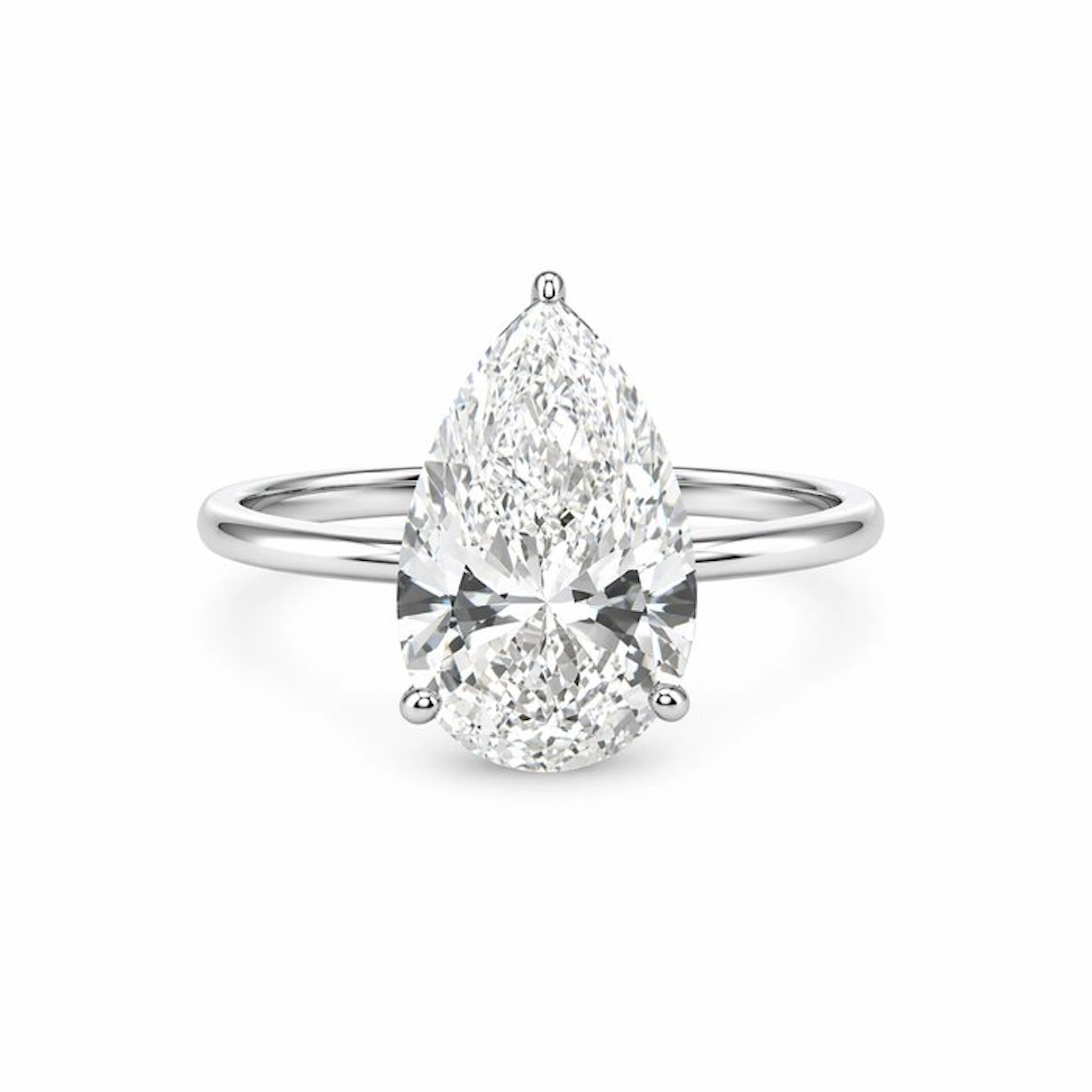No reserve price - Ring - 14 kt. White gold - 5.03ct. tw. Diamond (Lab-grown)