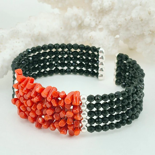 Coral - Silver, No Reserve - Bracelet - CORALLO MEDITERRANEO