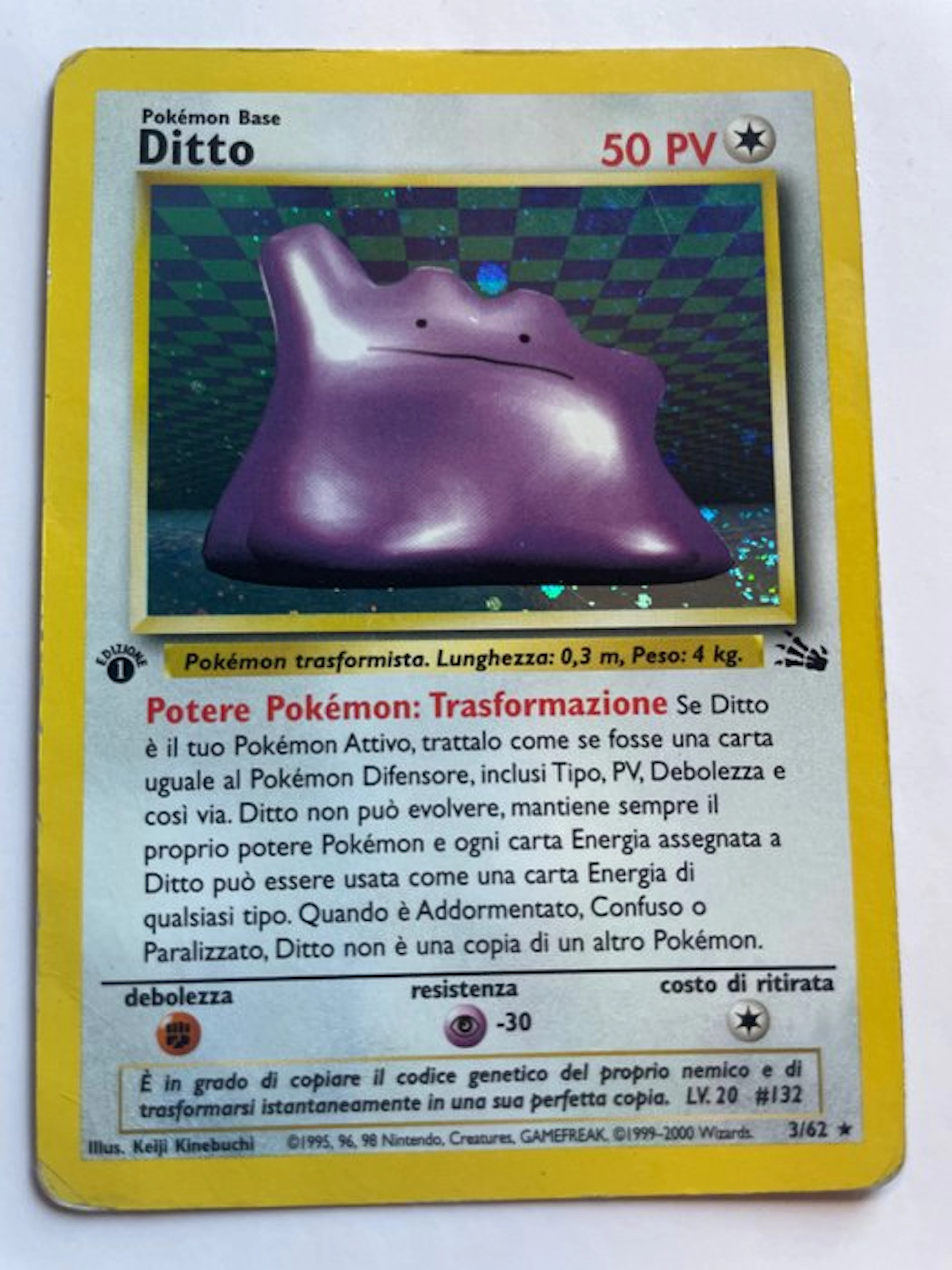 Pokémon - 1 Card - Ditto 3/62 Foil, First edition - WOTC - Fossil
