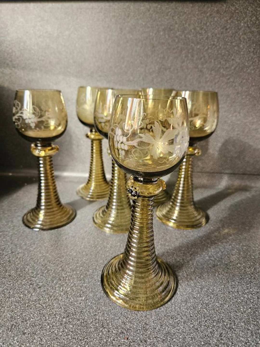Drinking glass (6) - Römer wine glass - Glass - Set of 6 Römer wine glasses