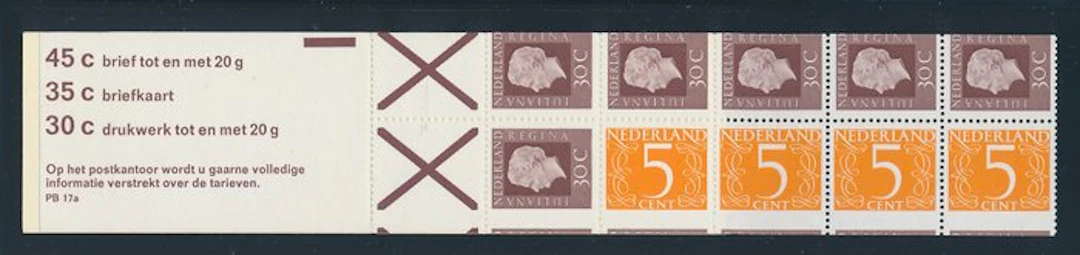 Netherlands 1974 - Automatic booklet / postage stamp...