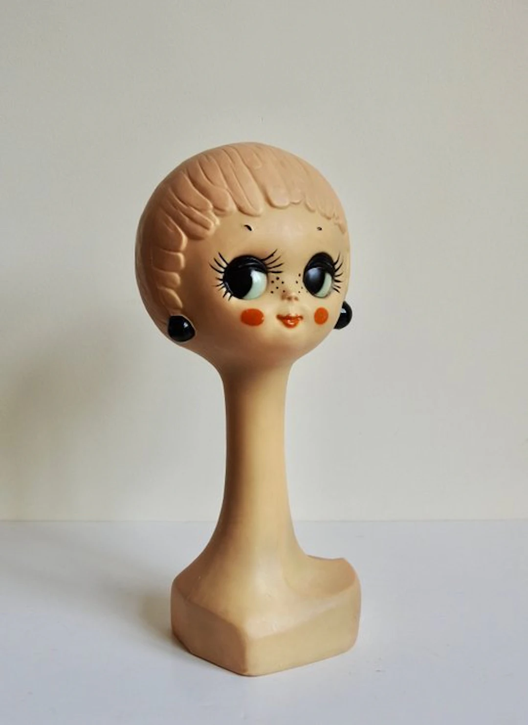 Head - vintage pop art Twiggy mannequin head - kunststof