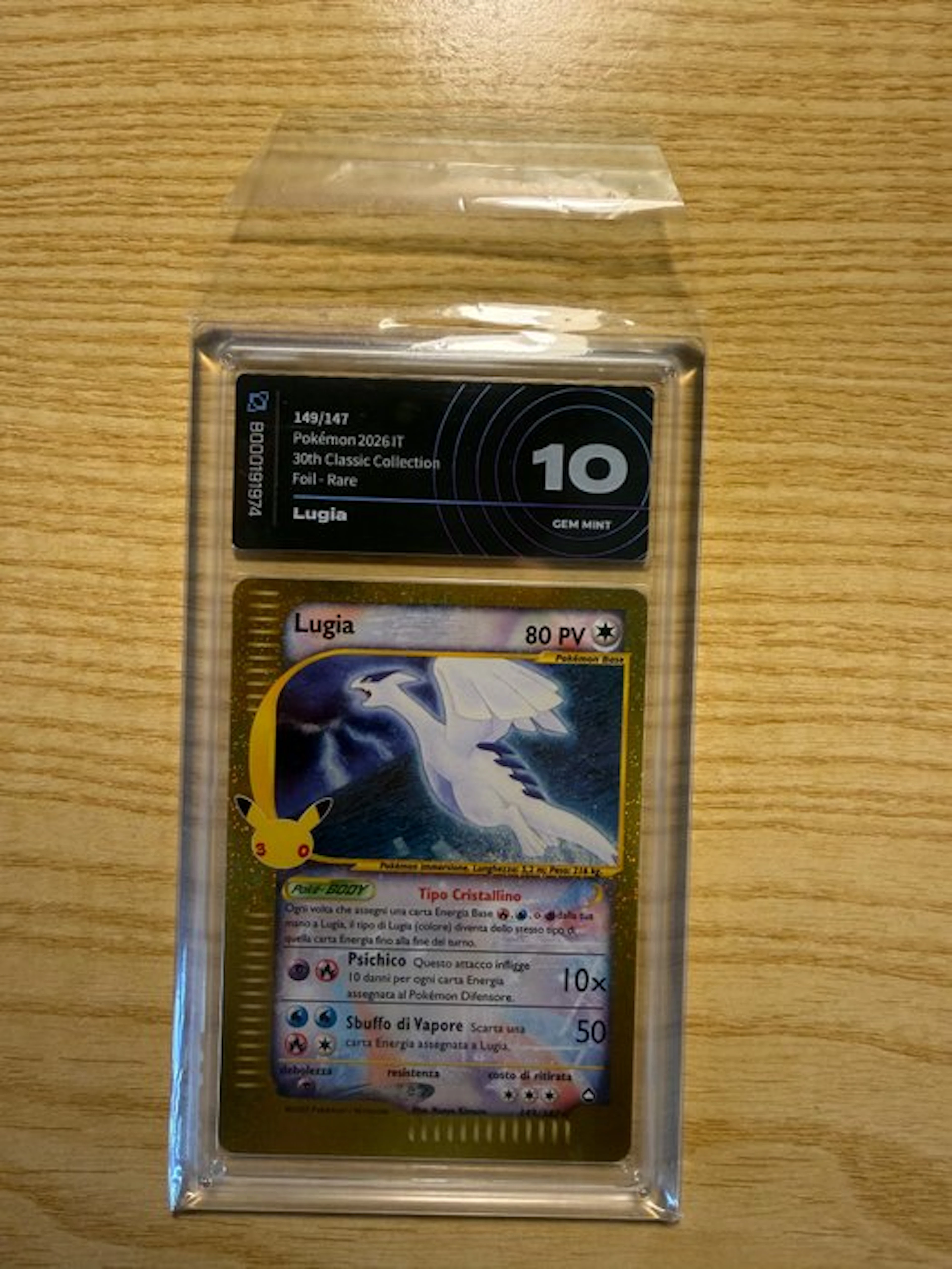 Pokémon Graded card - Lugia - AI grading 10 - Mega Evolution