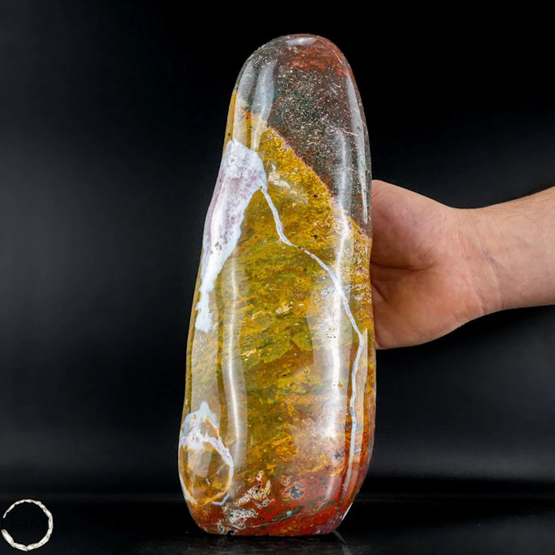 Natural, rare Ocean Jasper freeform – multilayered color...