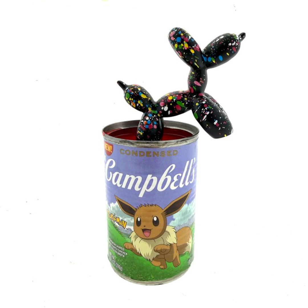 Koen Betjes (1992) - Balloon Dog (black) x Campbell’s Soup x Pokemon