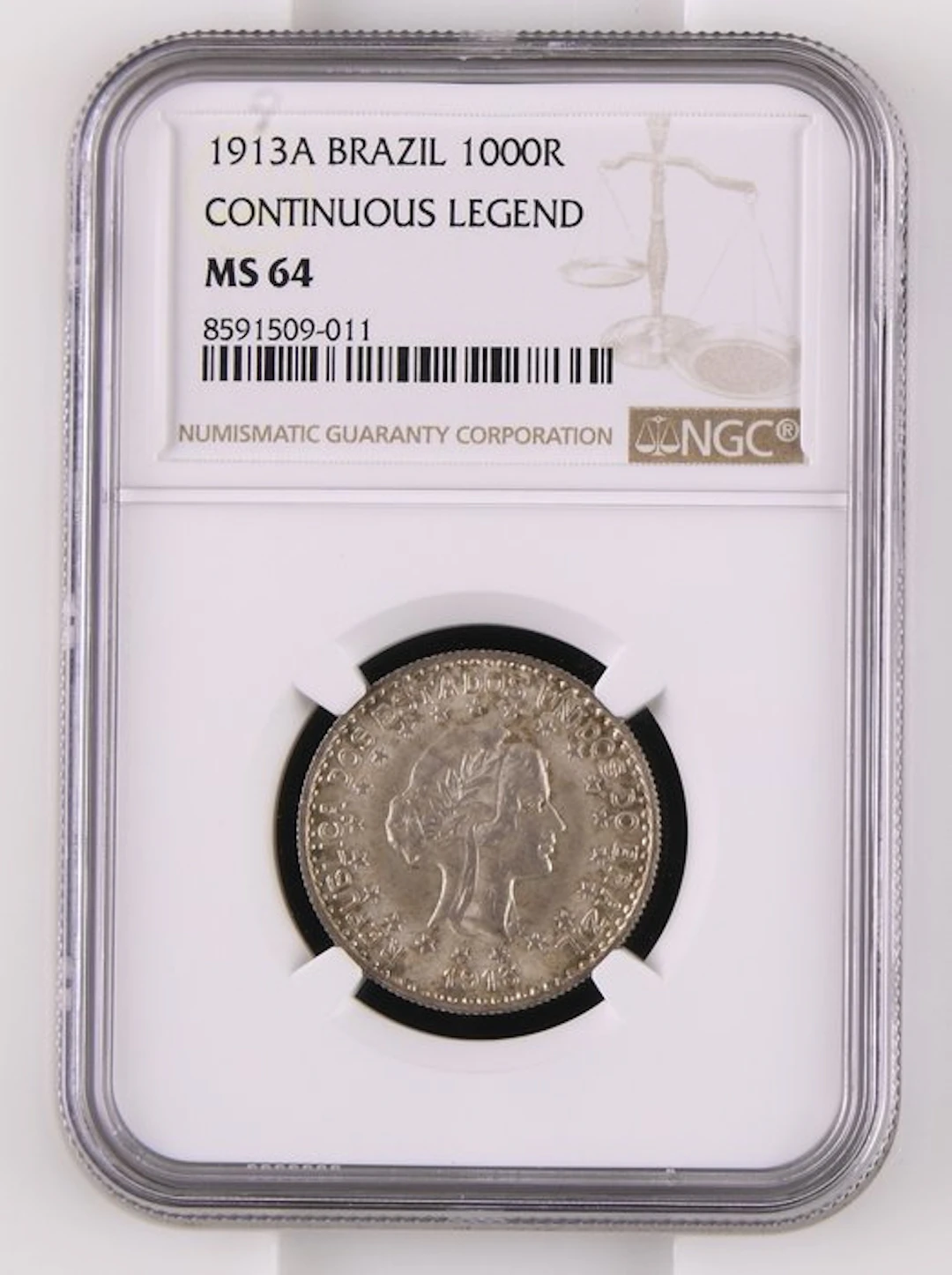 Brazil. 1000 Reis 1913 A