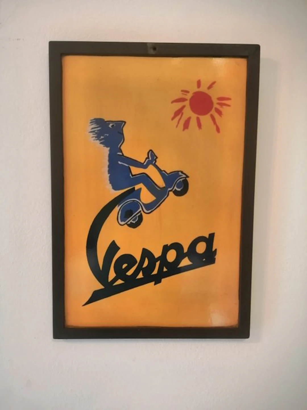 Piaggio - Vespa advertising sign - Villemot - Advertising sign - 1970 - Metal