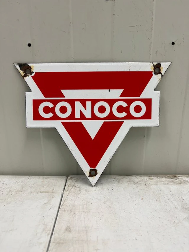 Vintage Conoco advertising sign – American petroliana...