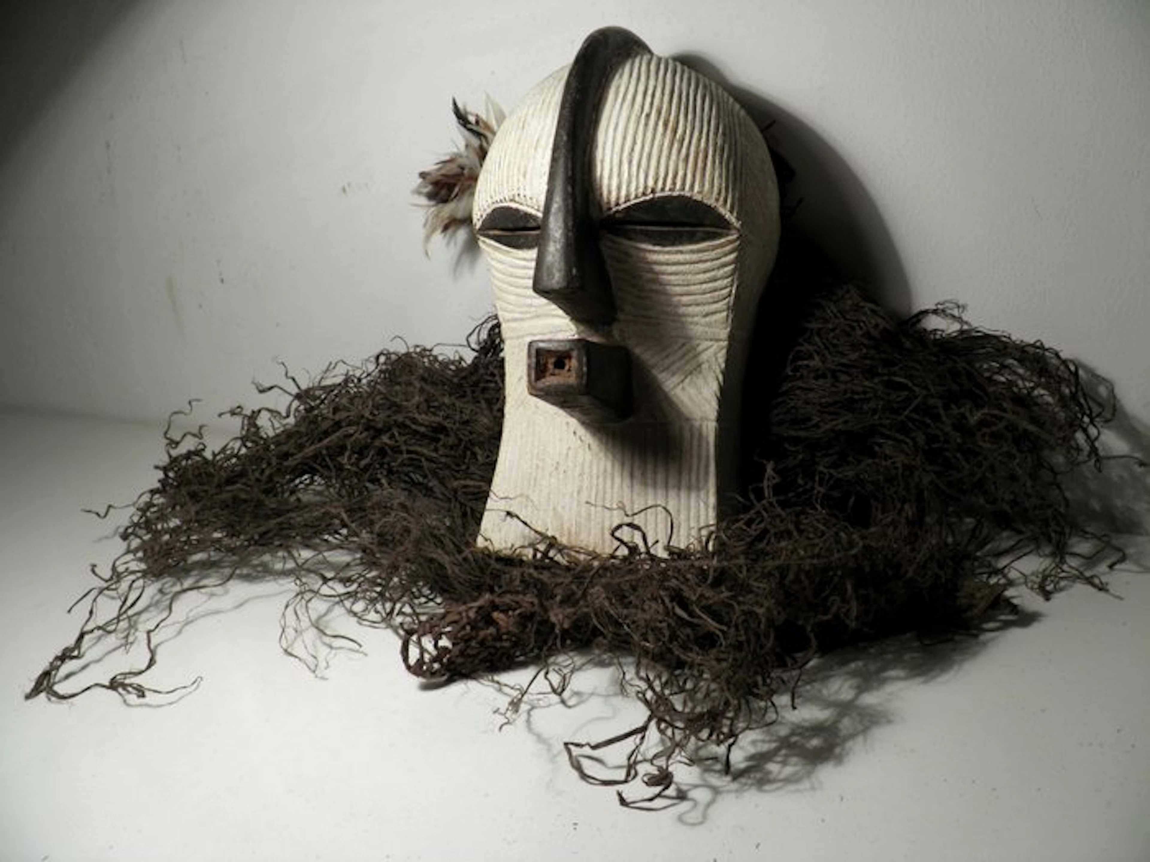 Tribal mask - Kifwebe - complete of costume