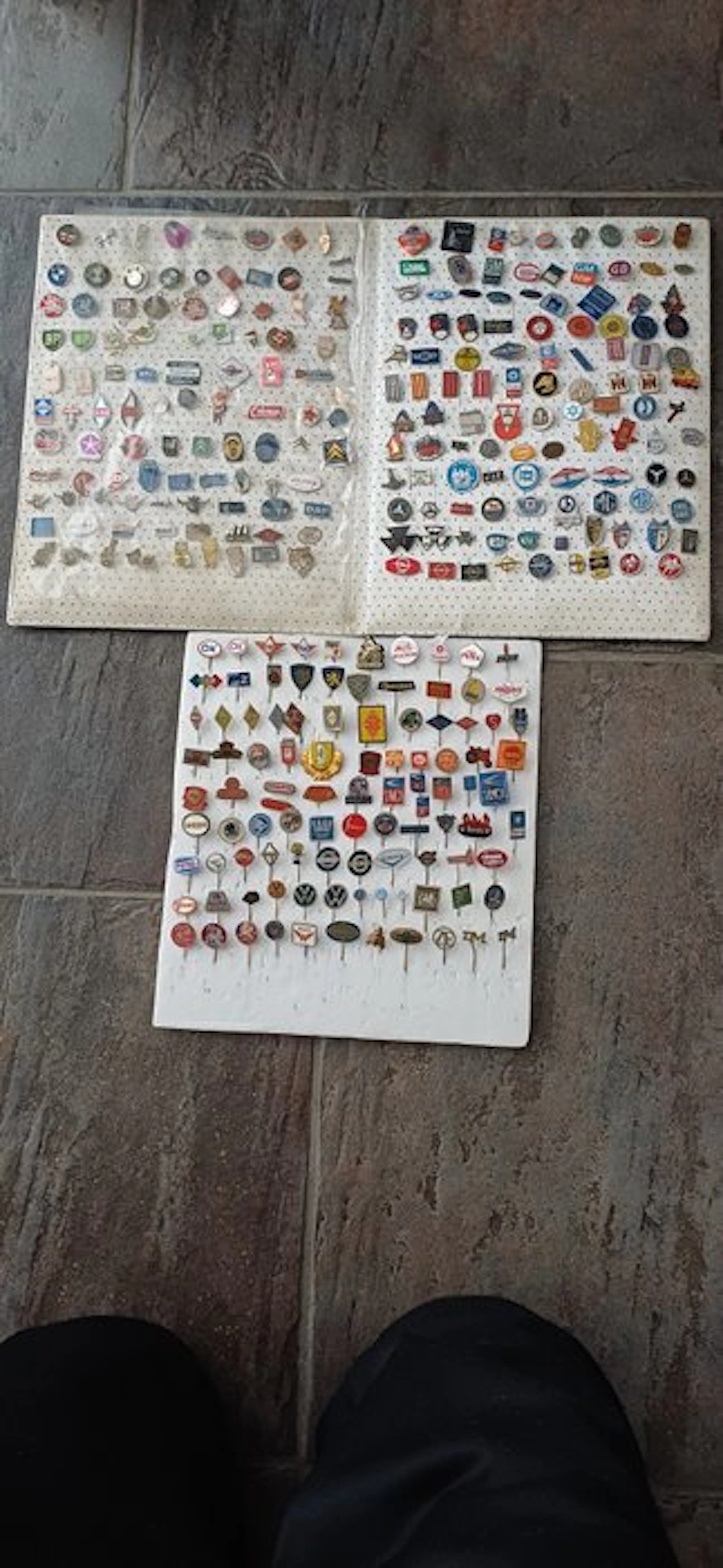 Badge - Verzameling speldjes met logo's van automerken en...