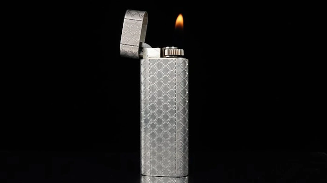 Cartier - Oval Pattern Vintage gas Lighter - Lighter - Silver plated