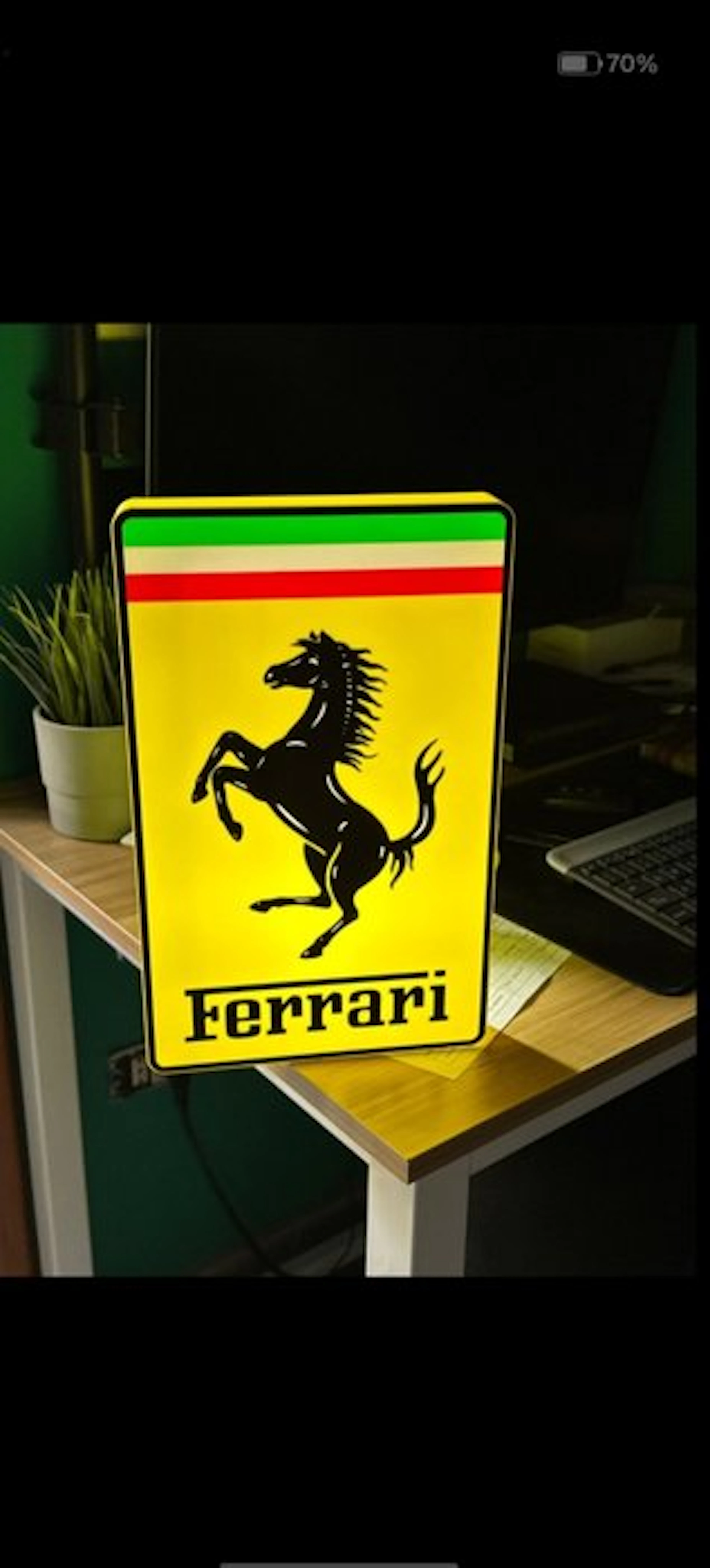 Ferrari sign - Ferrari insegna - insegna lampada luminosa