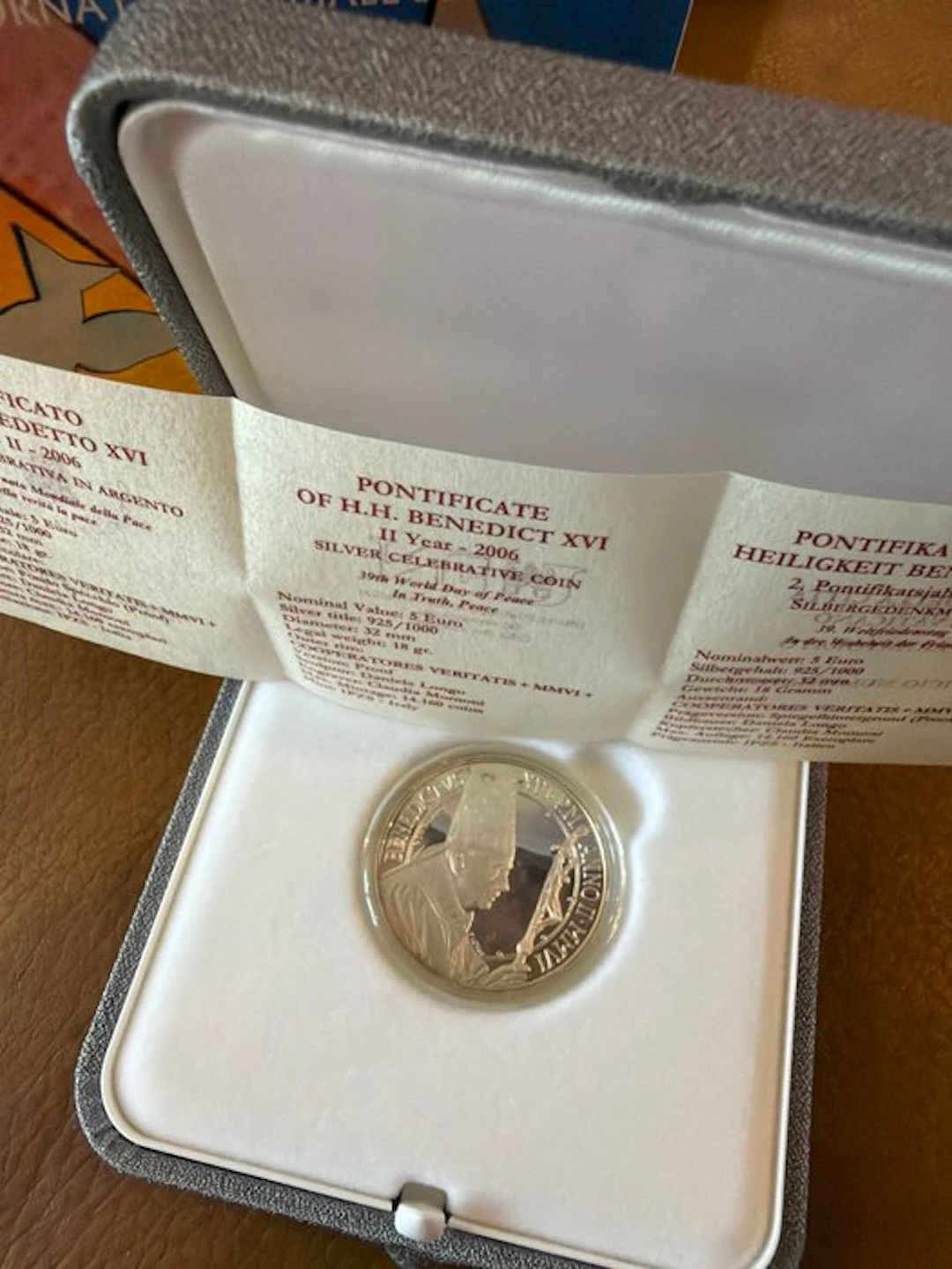 Vatican. 5 Euro 2006 "World Day of Peace" Proof (No reserve price)