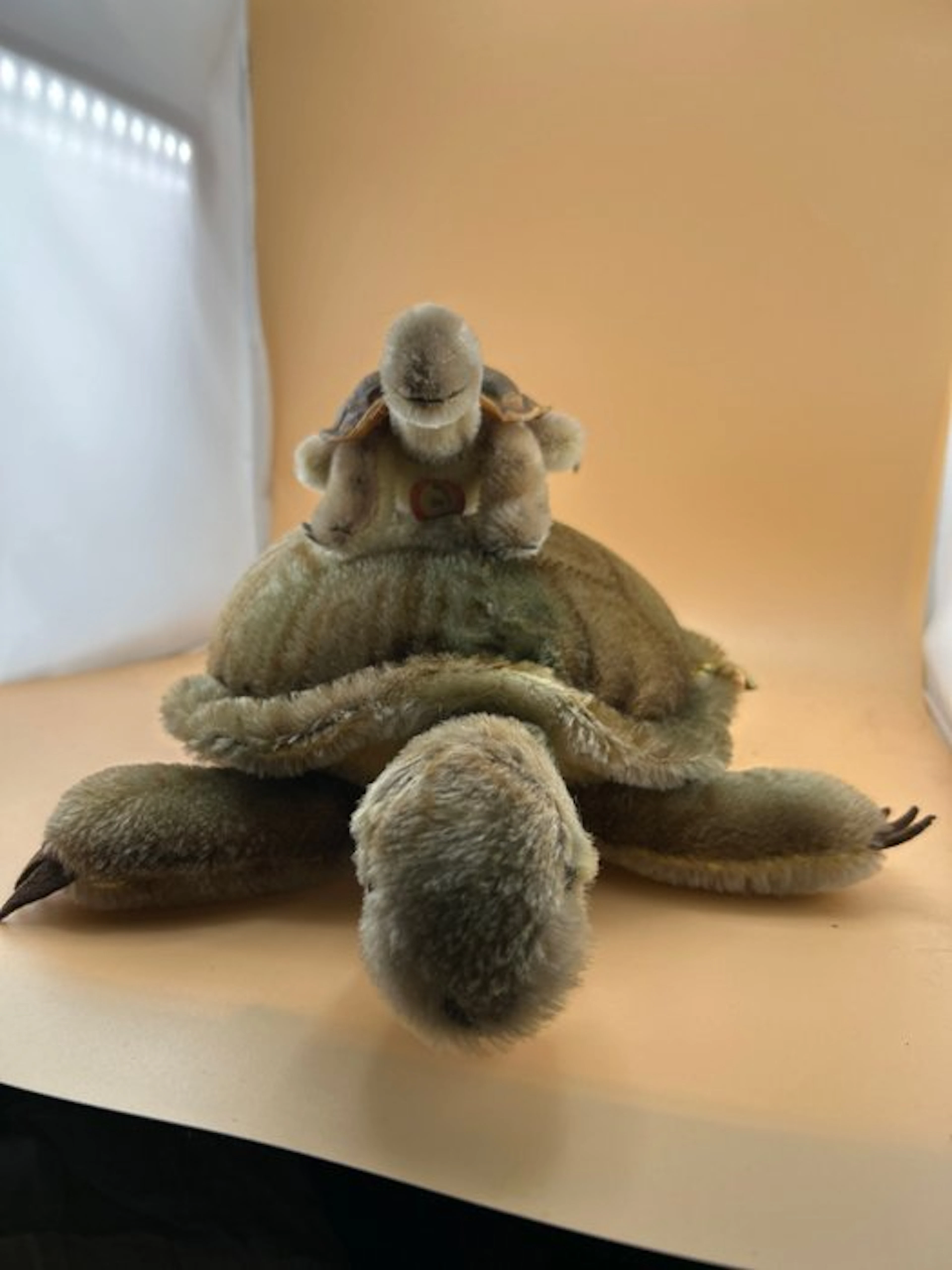 Steiff - Plush toy Schildkröte mit Baby - 1970-1980
