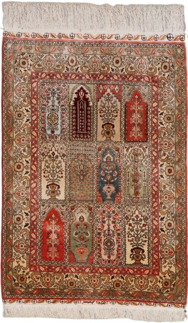 Silk Hereke Carpet with Mehrab Design - Pure Luxury ~1 Mio