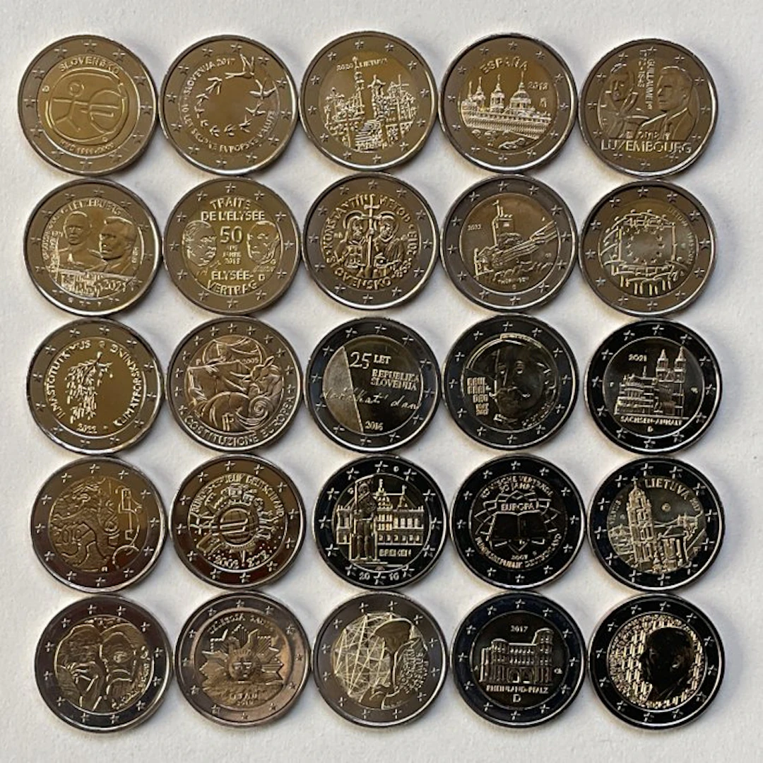Europe. 2 Euro Various Years (25 munten) (No reserve price)