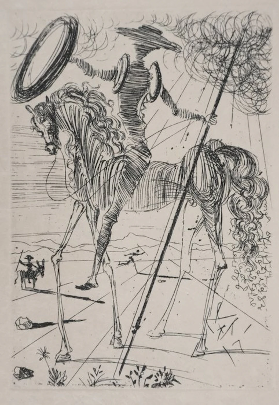 Salvador Dali (1904-1989) - Don Quichotte et Sancho Panza