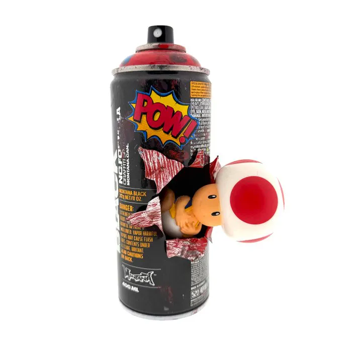 Koen Betjes (1992) - Super Mario Figurine / Toad - Spraycan