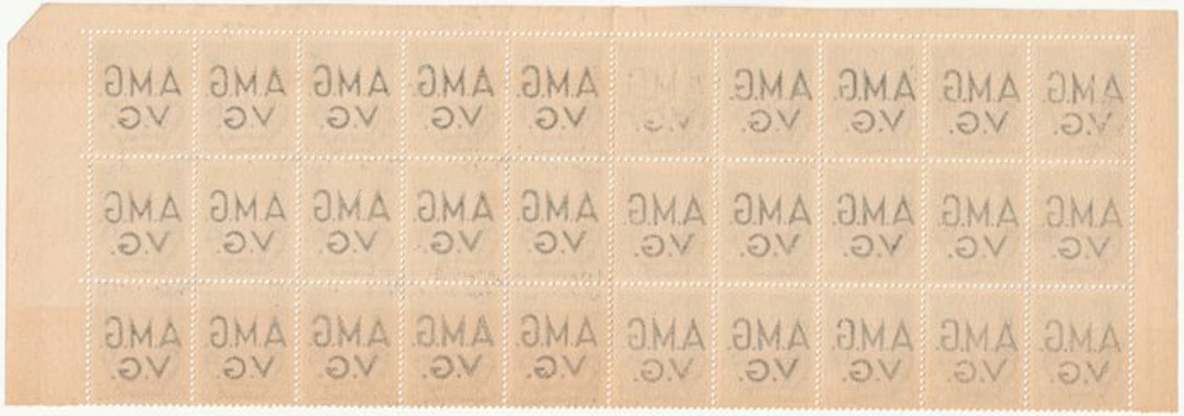 AMGVG 1945/47 - Imperial 10c brown Decalco 1 Evanescent...