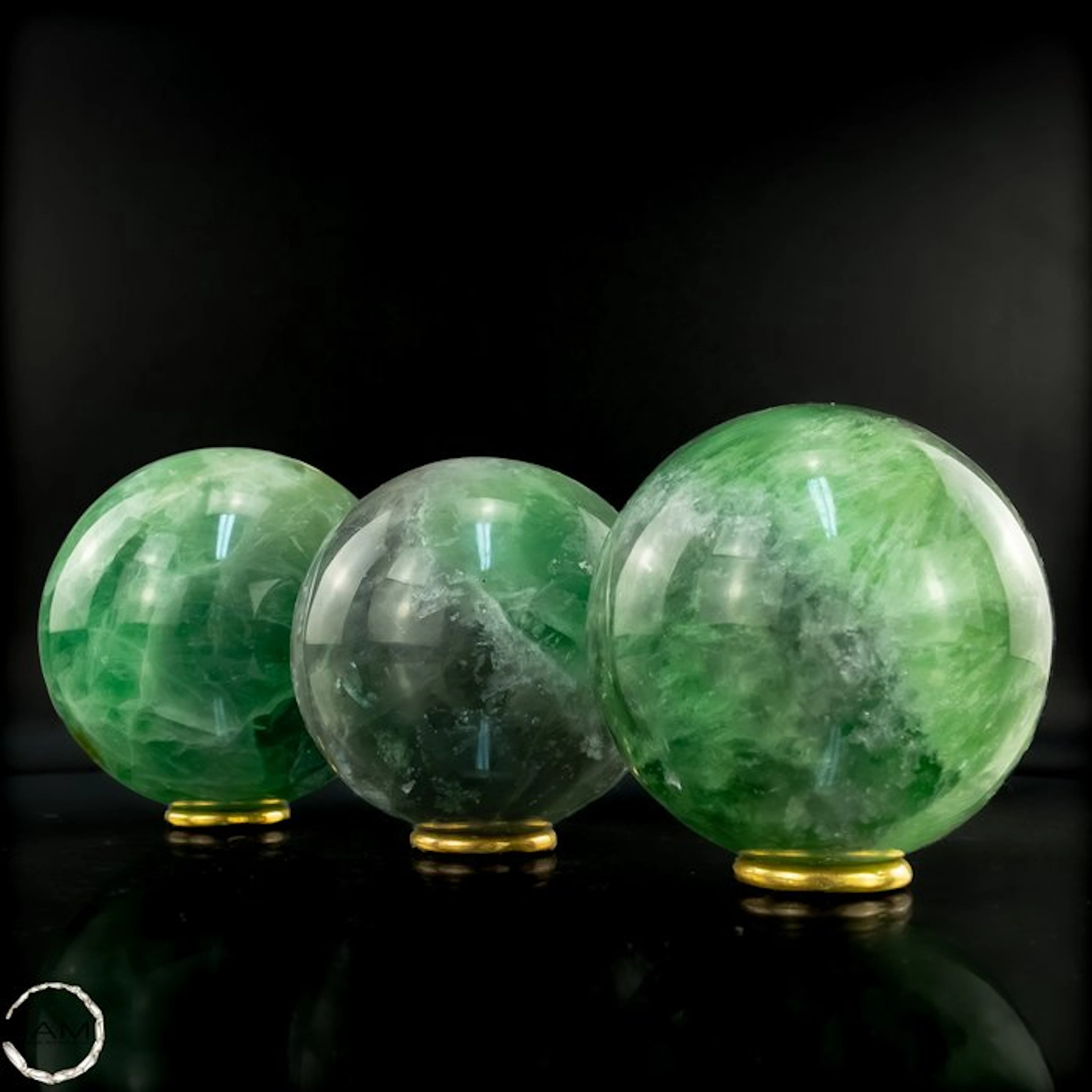 Fluorite Sphere Set – The Harmony of Colors in Kristallform- 2073.94 g - (3)
