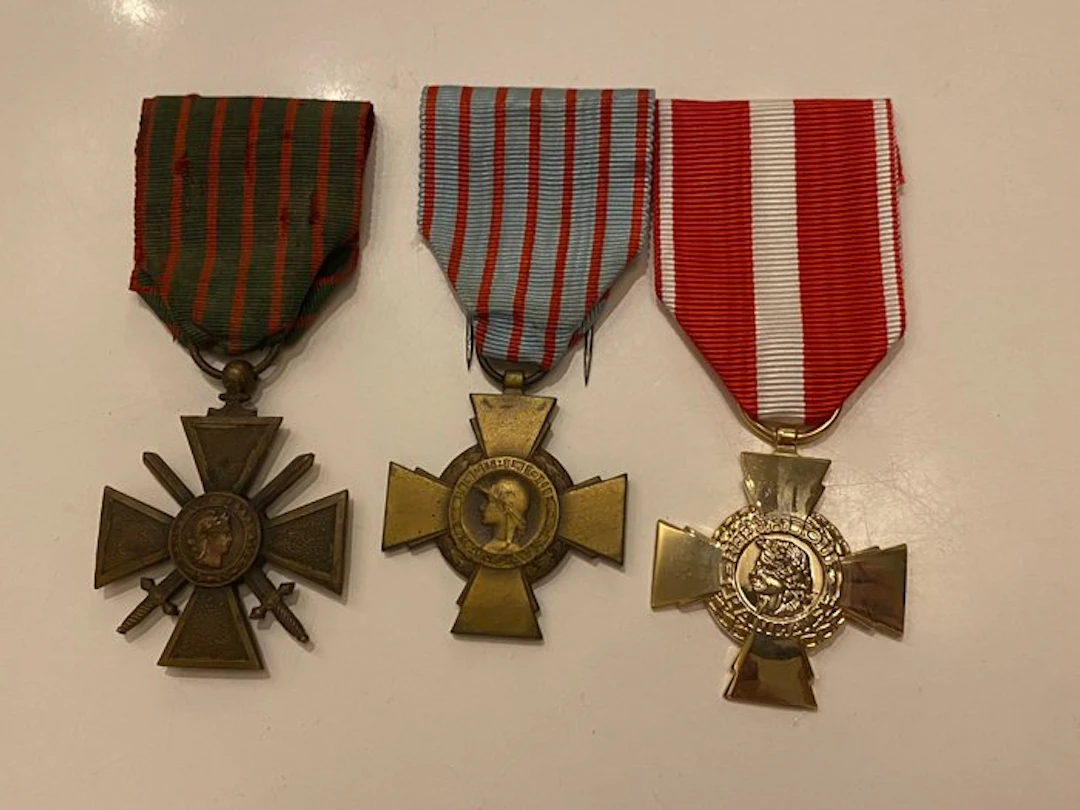 France - Military medal - 3× French Croix de Guerre (War...
