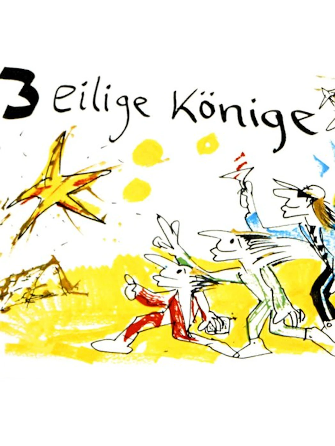 Udo Lindenberg (1946) - 3 eilige Könige - signiert - gerahmt