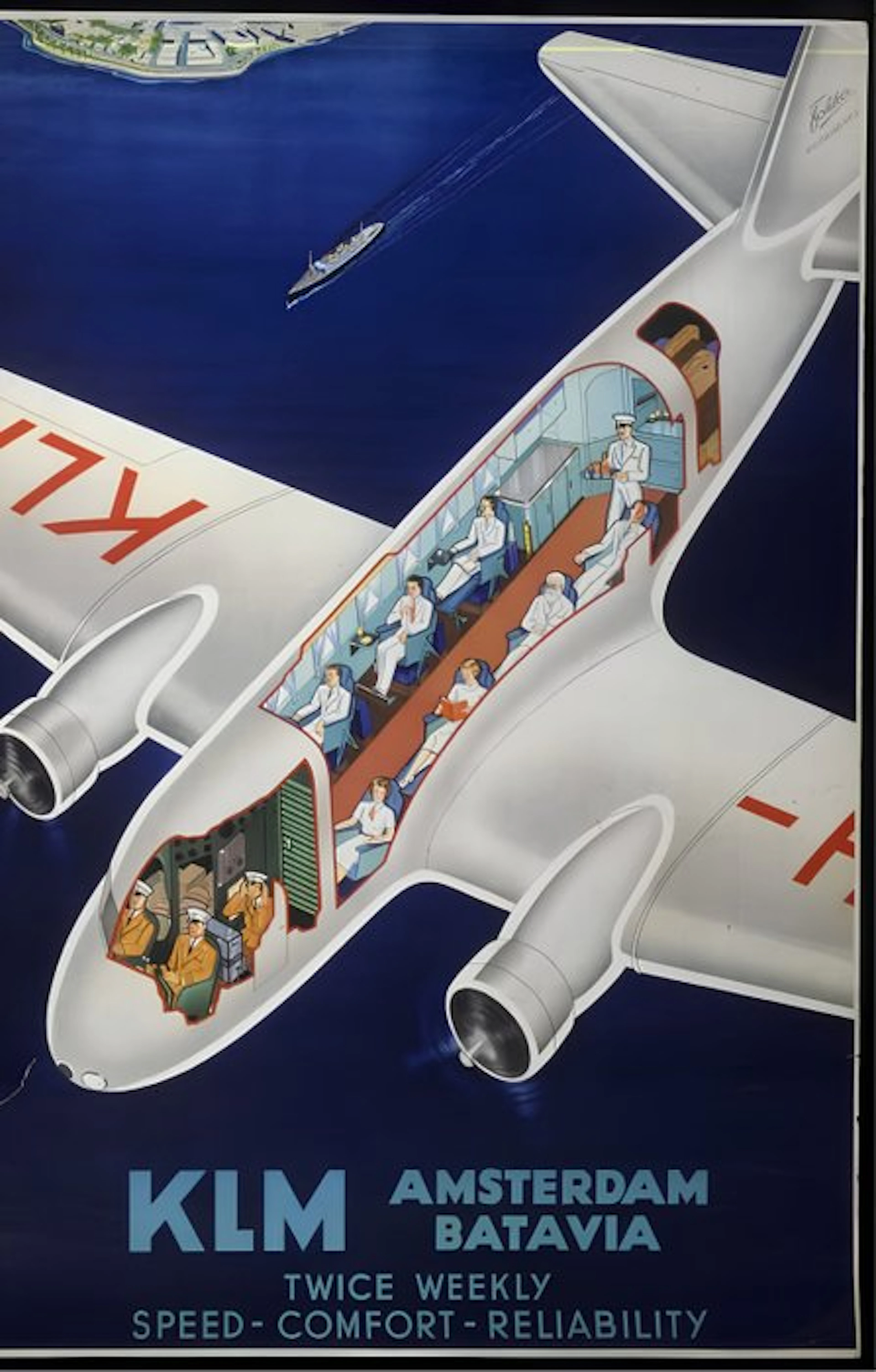 Unknown artist - KLM Amsterdam Batavia