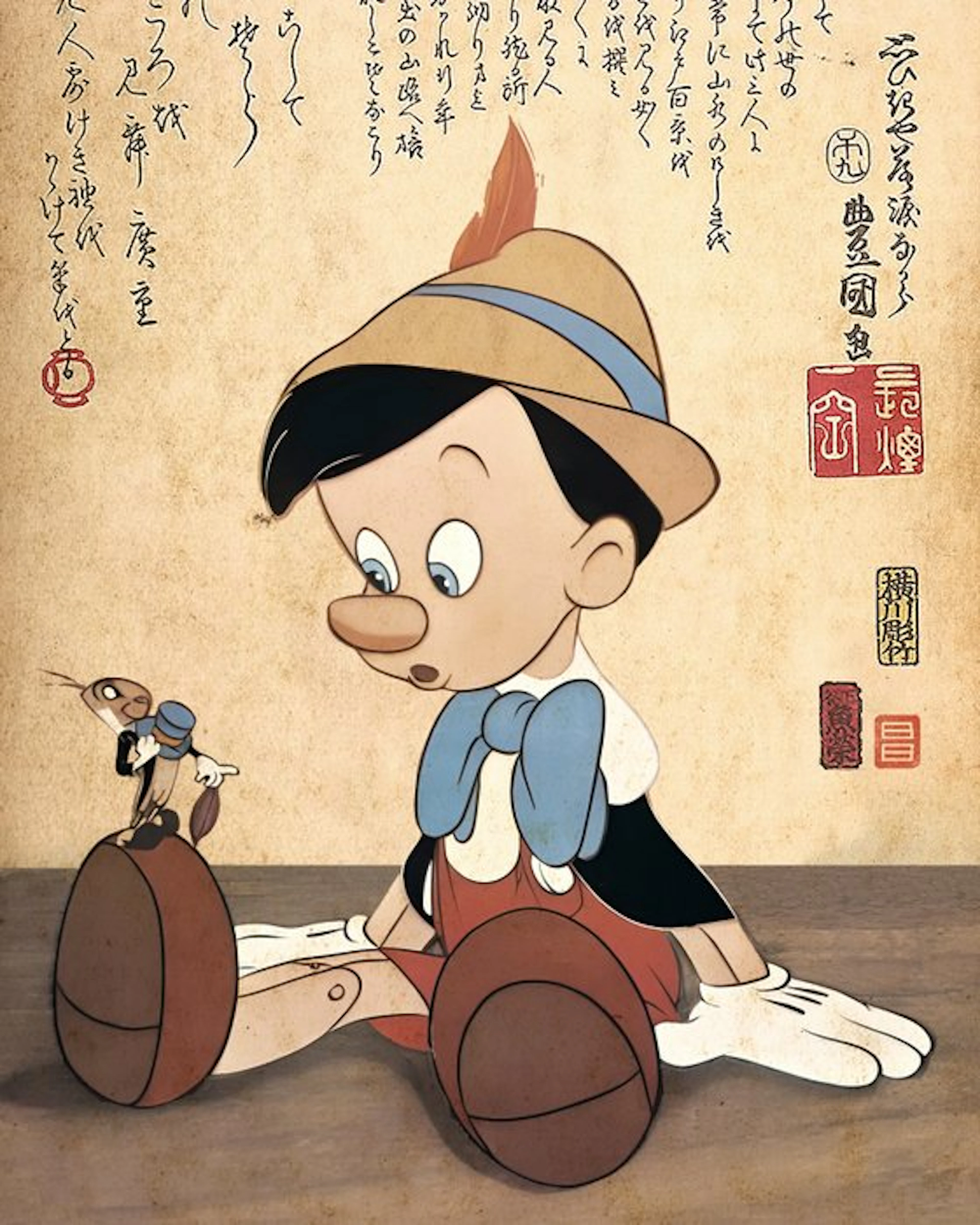 Kodo88 - Pinocchio: Tribute to Hiroshige - 浮世の旅 - Artist...