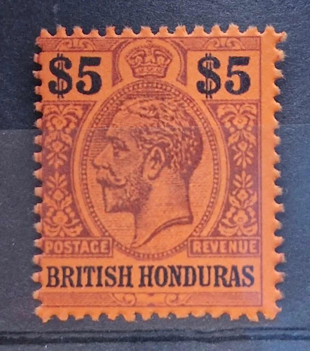British Honduras 1913 - British Honduras 1913 Edward 5 Dollar MNH