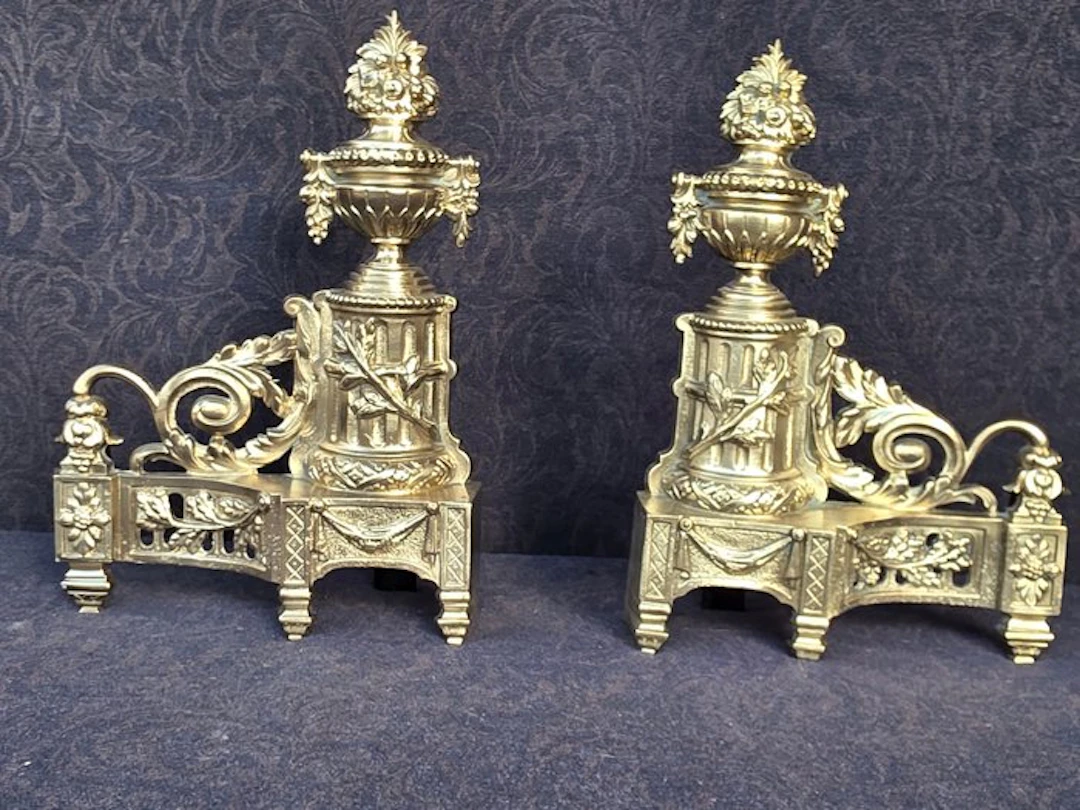 Andiron - Gilt bronze