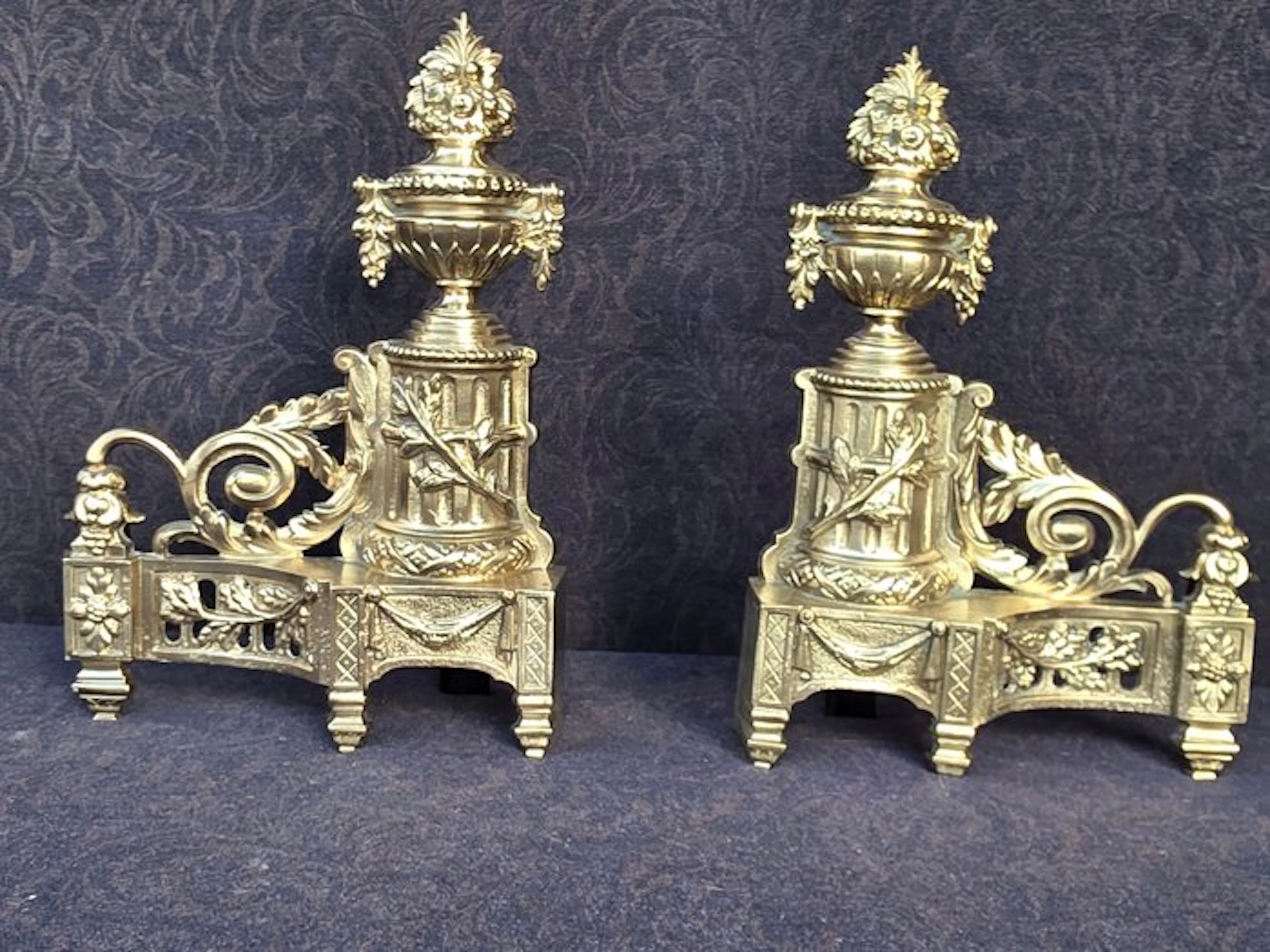 Andiron - Gilt bronze