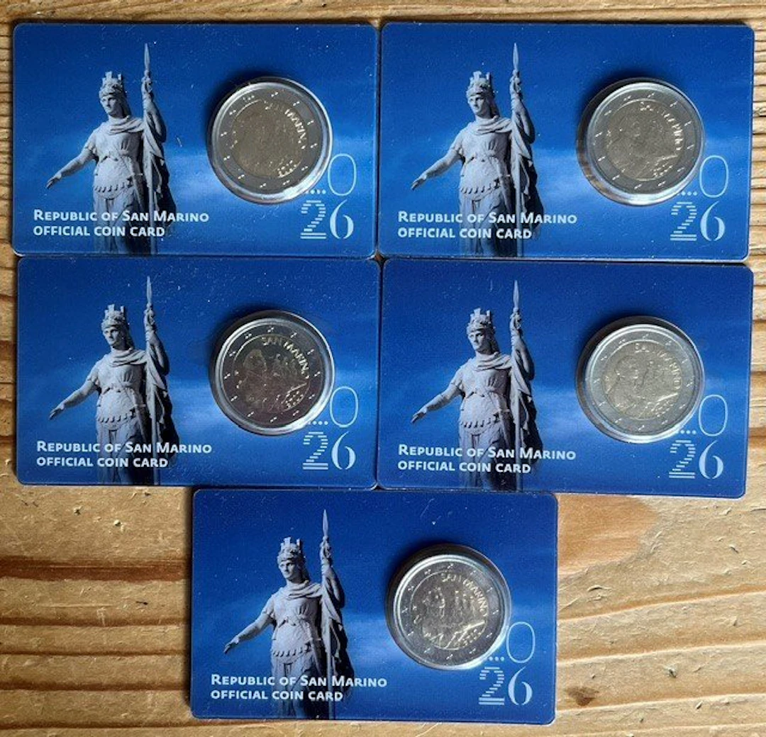 San Marino. 2 Euro 2026 (5 stuks) (No reserve price)