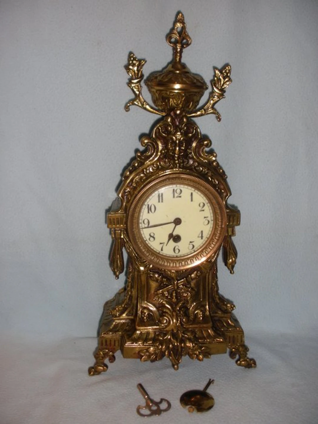 Antique bronze table clock - Pheilkreuz Junghans...