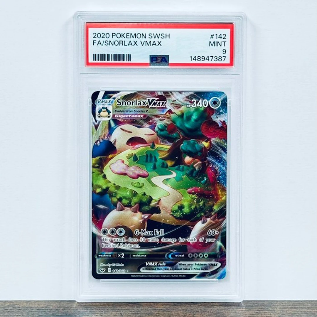 Pokémon Graded card - Snorlax VMAX 142 – Pokémon - PSA 9