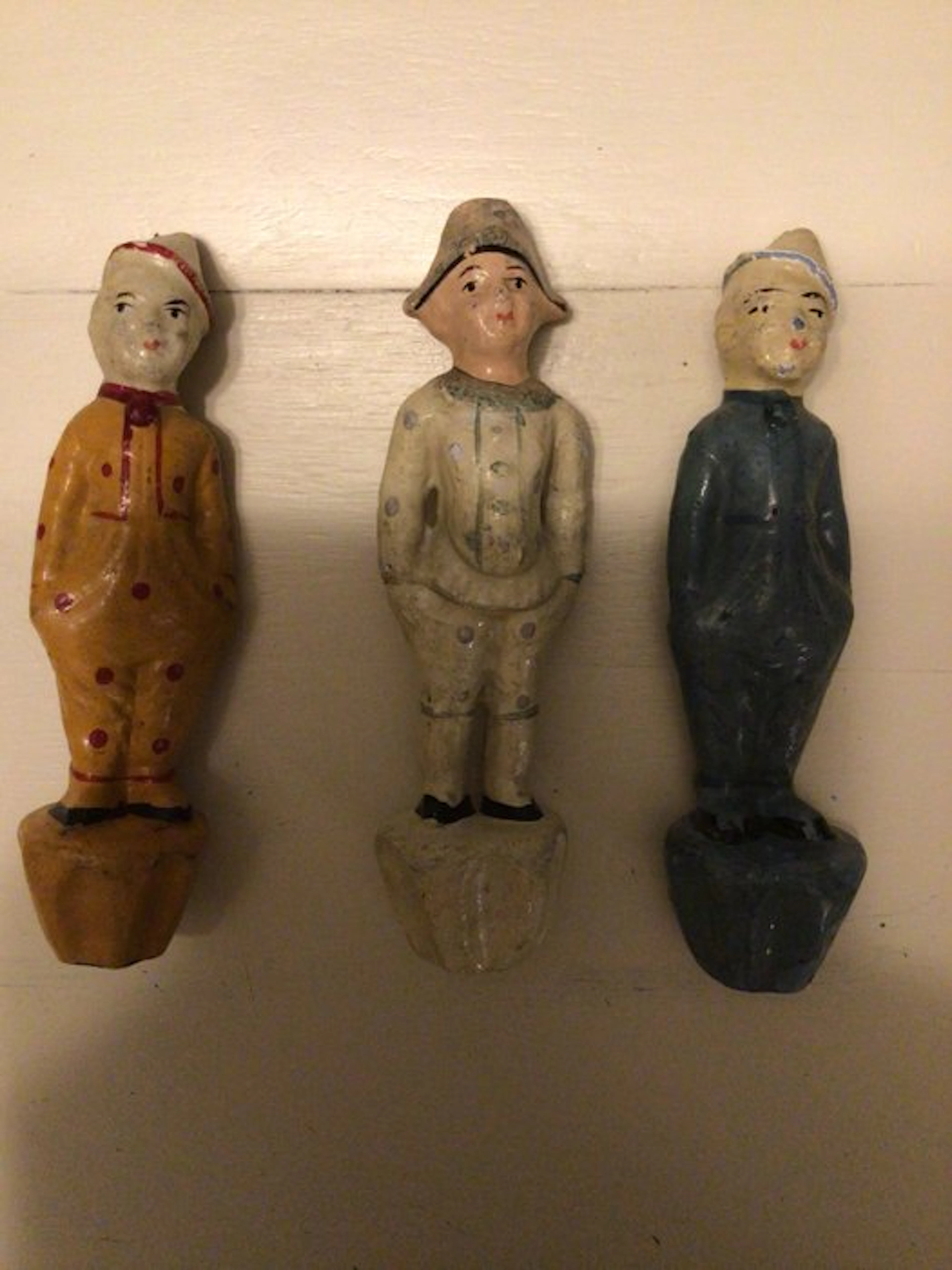 geen - Toy Drie antieke speelgoedfiguurtjes - 1850-1900 - France