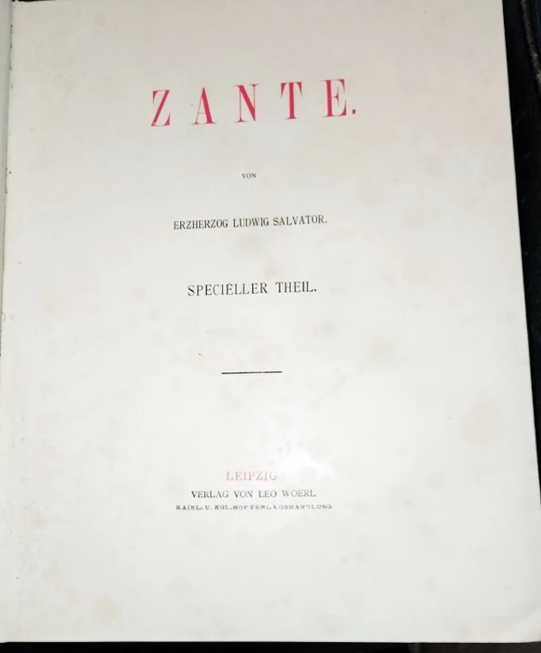 (Ludwig Salvator, Erzherzog von Österreich) - Zante - 1905