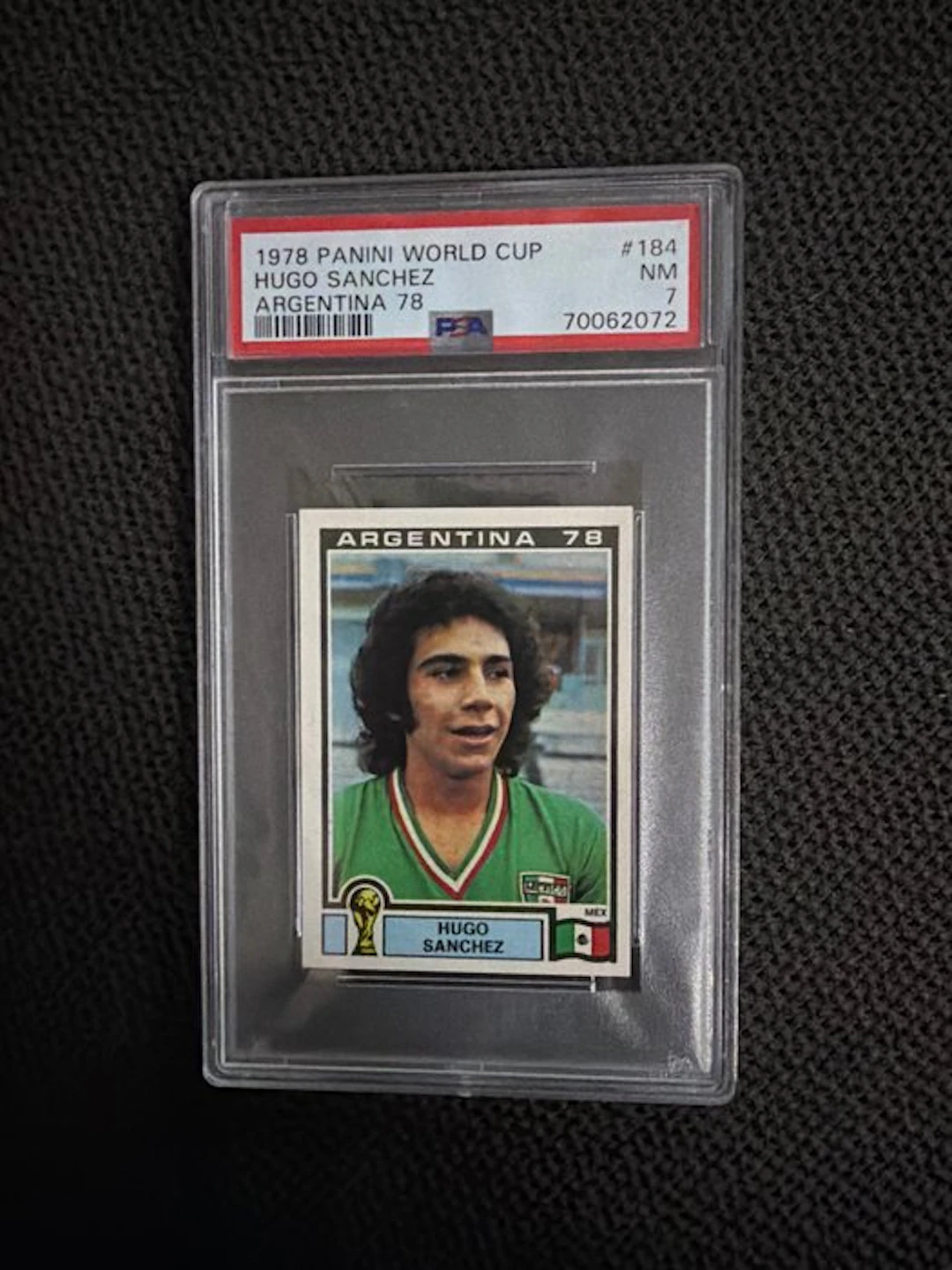 1978 Panini Argentina 78 World Cup HUGO SANCHEZ - PSA 7 Graded sticker