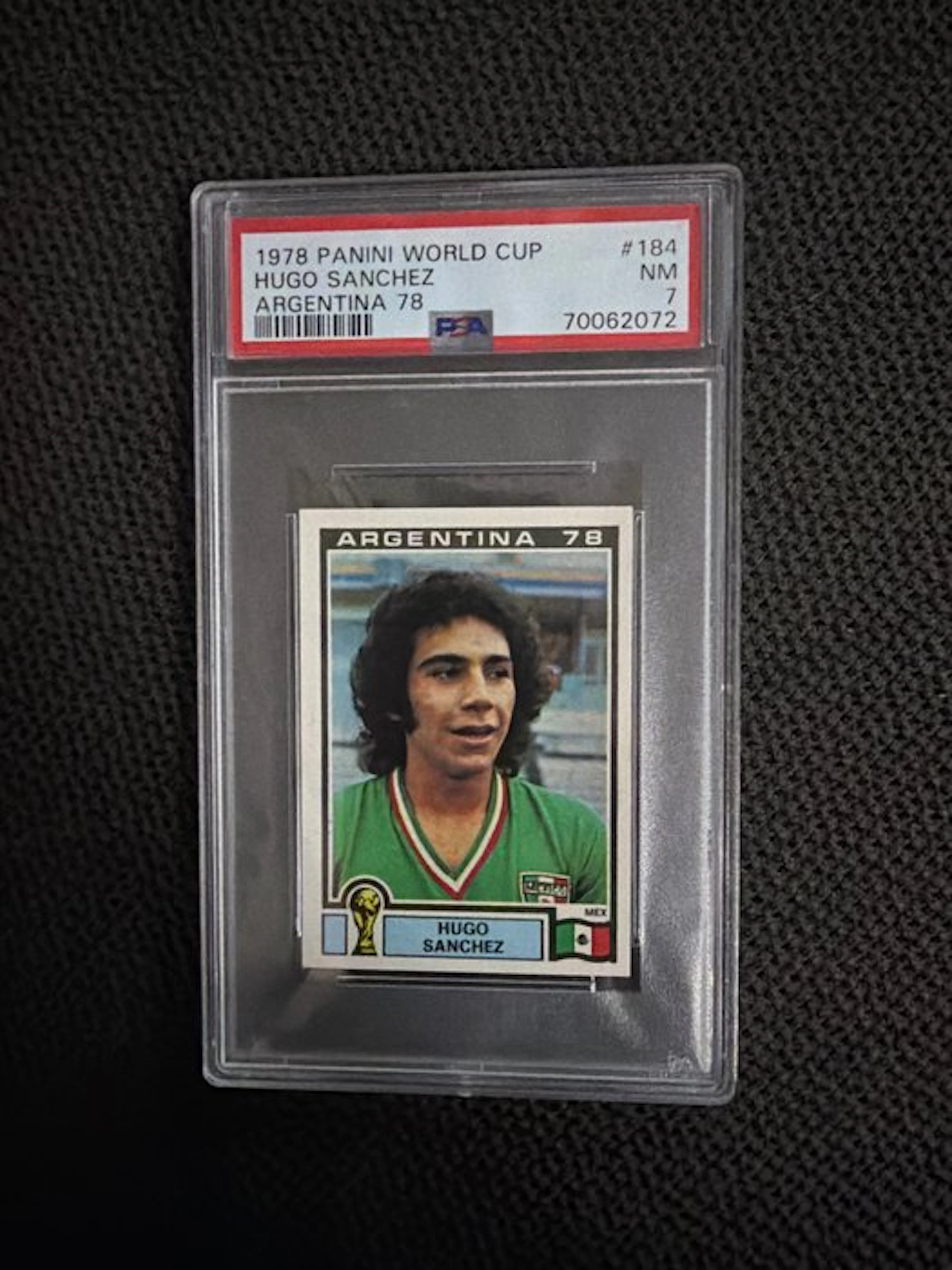 1978 Panini Argentina 78 World Cup HUGO SANCHEZ - PSA 7 Graded sticker