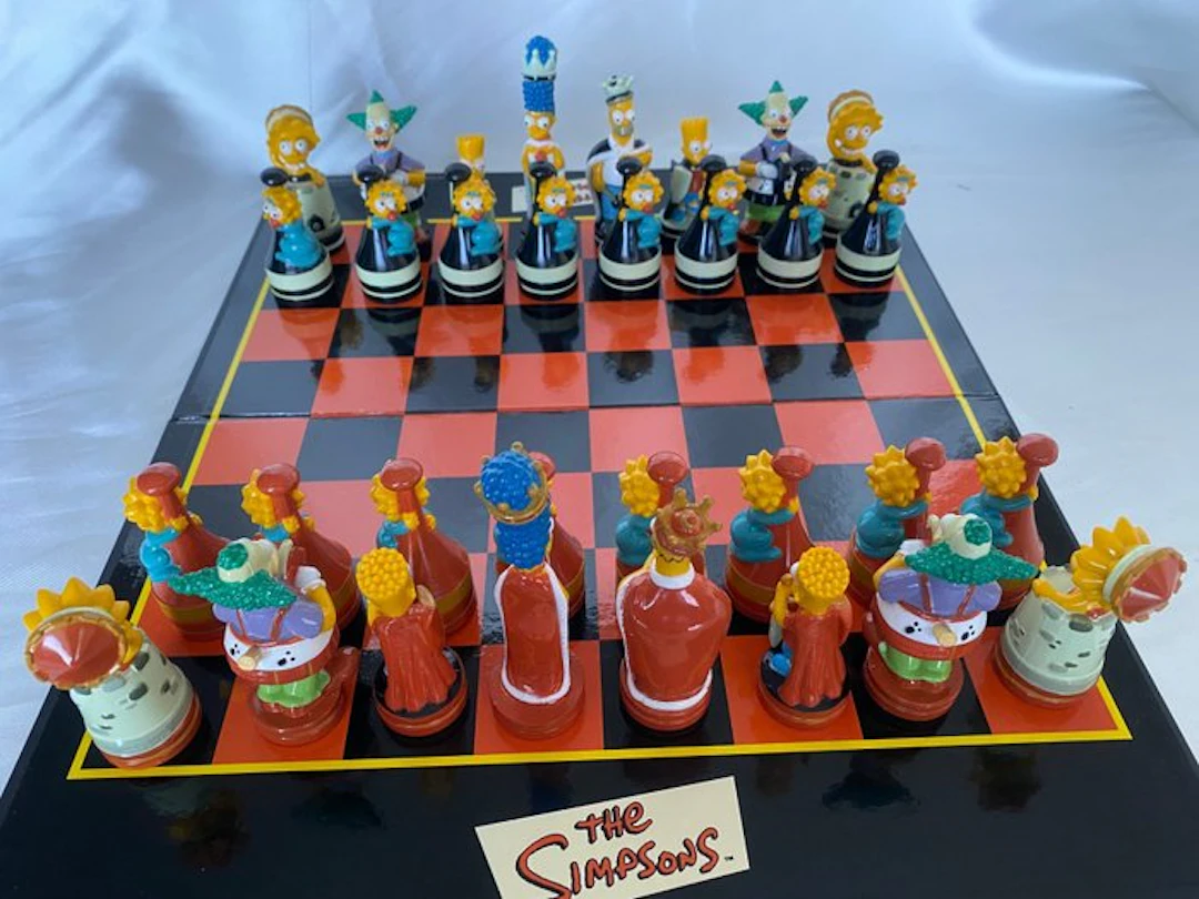 Juego de ajedrez - The Simpsons 3-D Chess Set - Vintage...