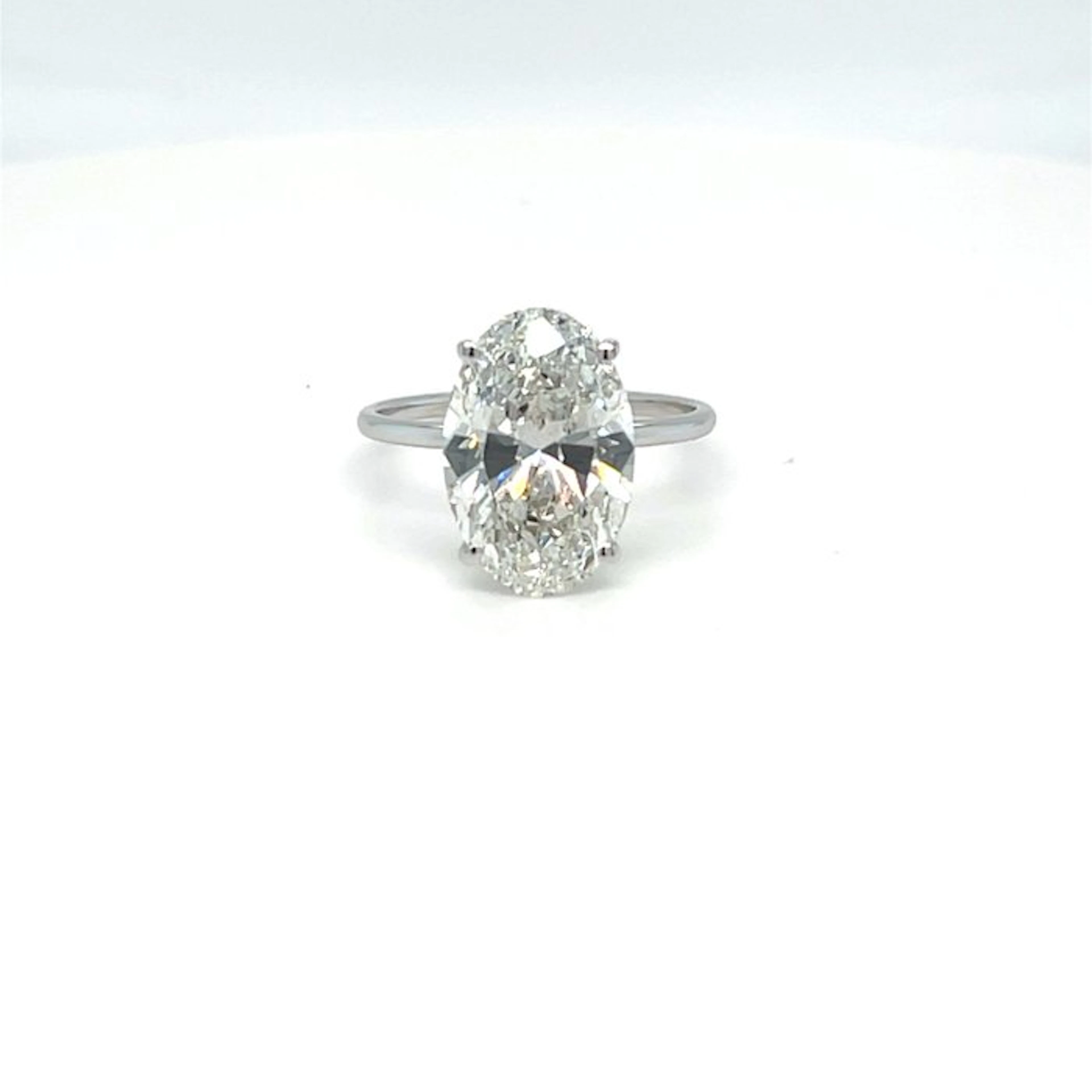 No reserve price - Ring - 14 kt. White gold - 3.01ct. tw. Diamond (Lab-grown)