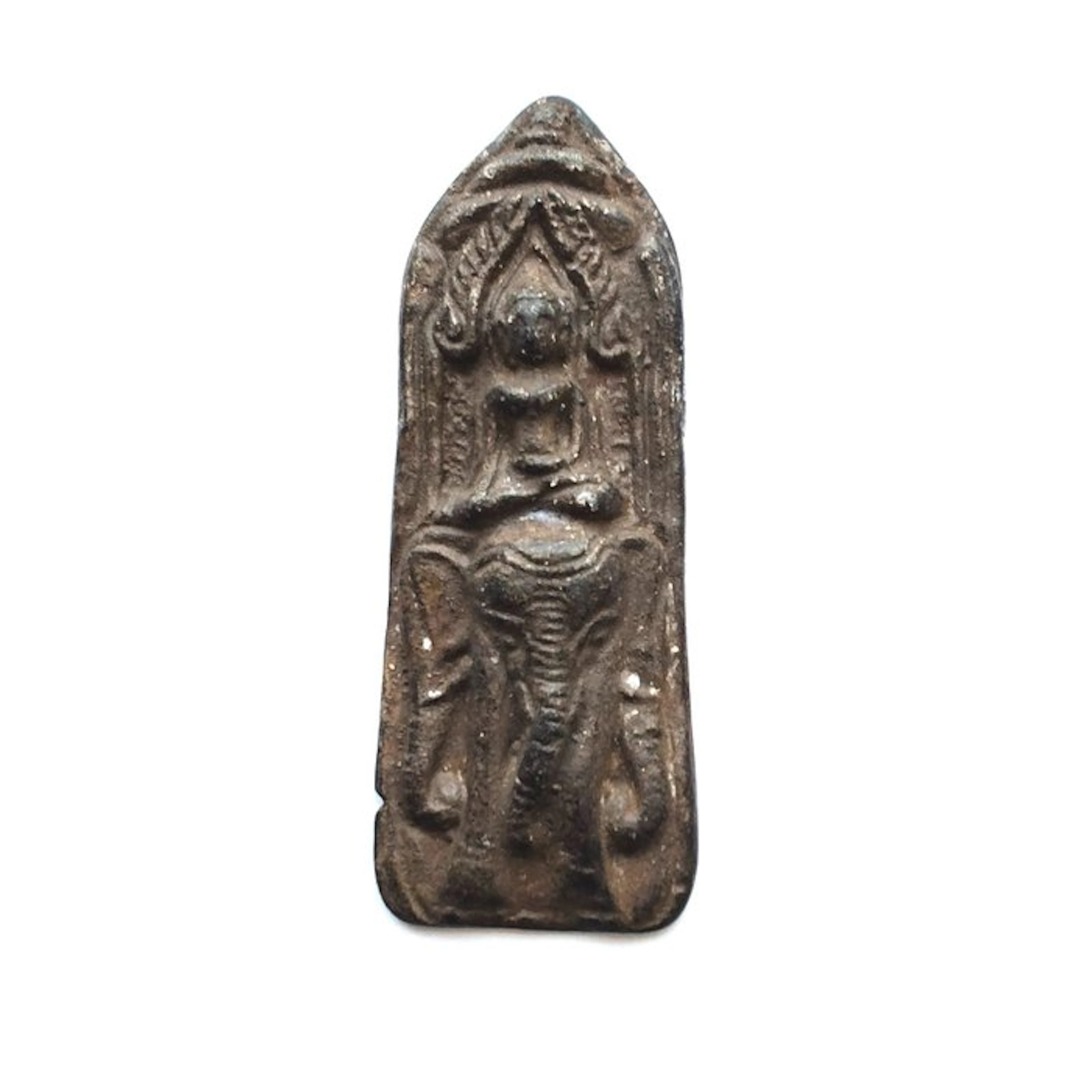 Ancient Indochinese Mixed Metal XS Buddha Riding a Holy...