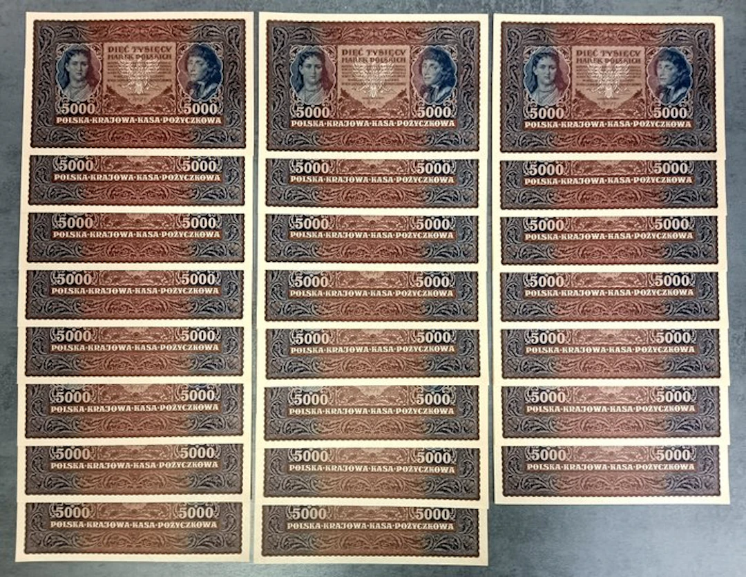 Poland. - 23 x 5000 Marek - 1920 - Consecutive (No reserve price)