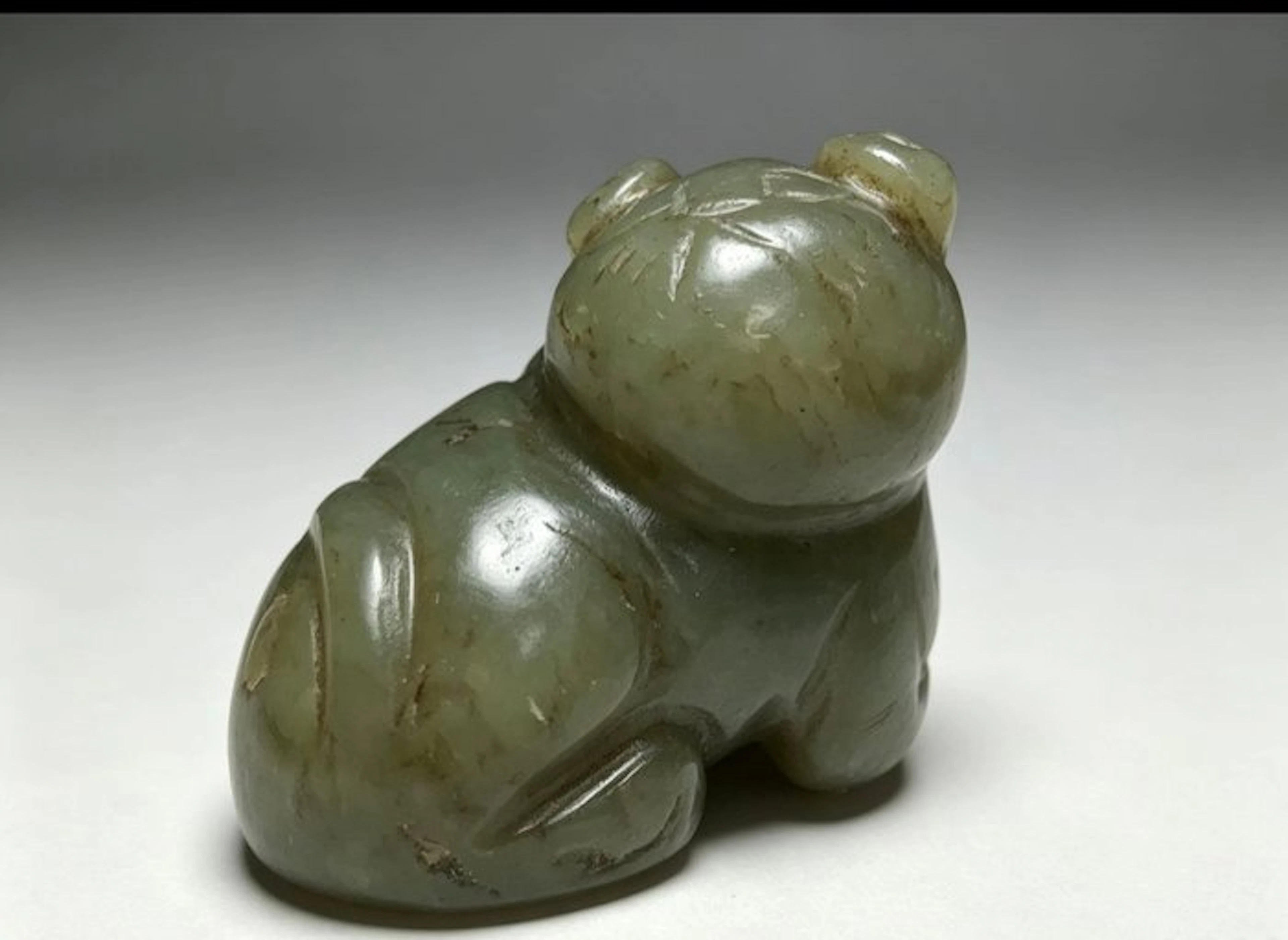 20th Century Carved Cat Pendant - Hard stone - China - 20th century