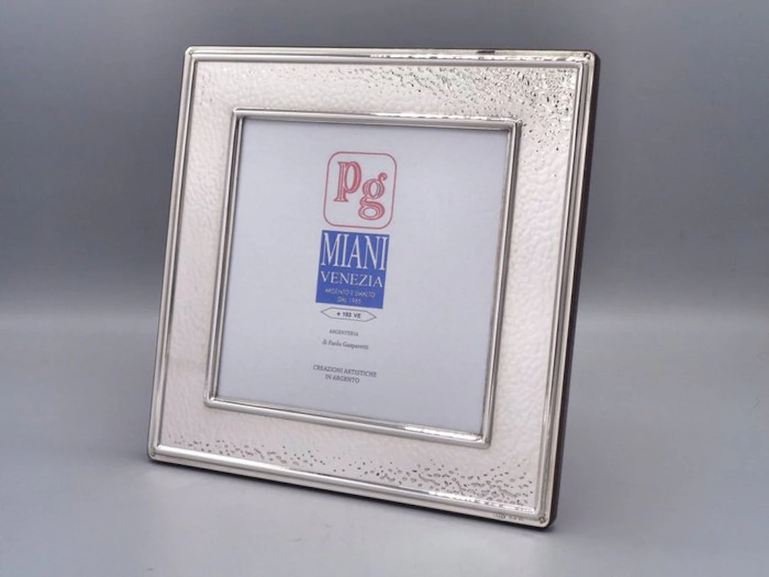PG-Miani Argenteria - Picture frame - .925 silver - Hammered 13x13