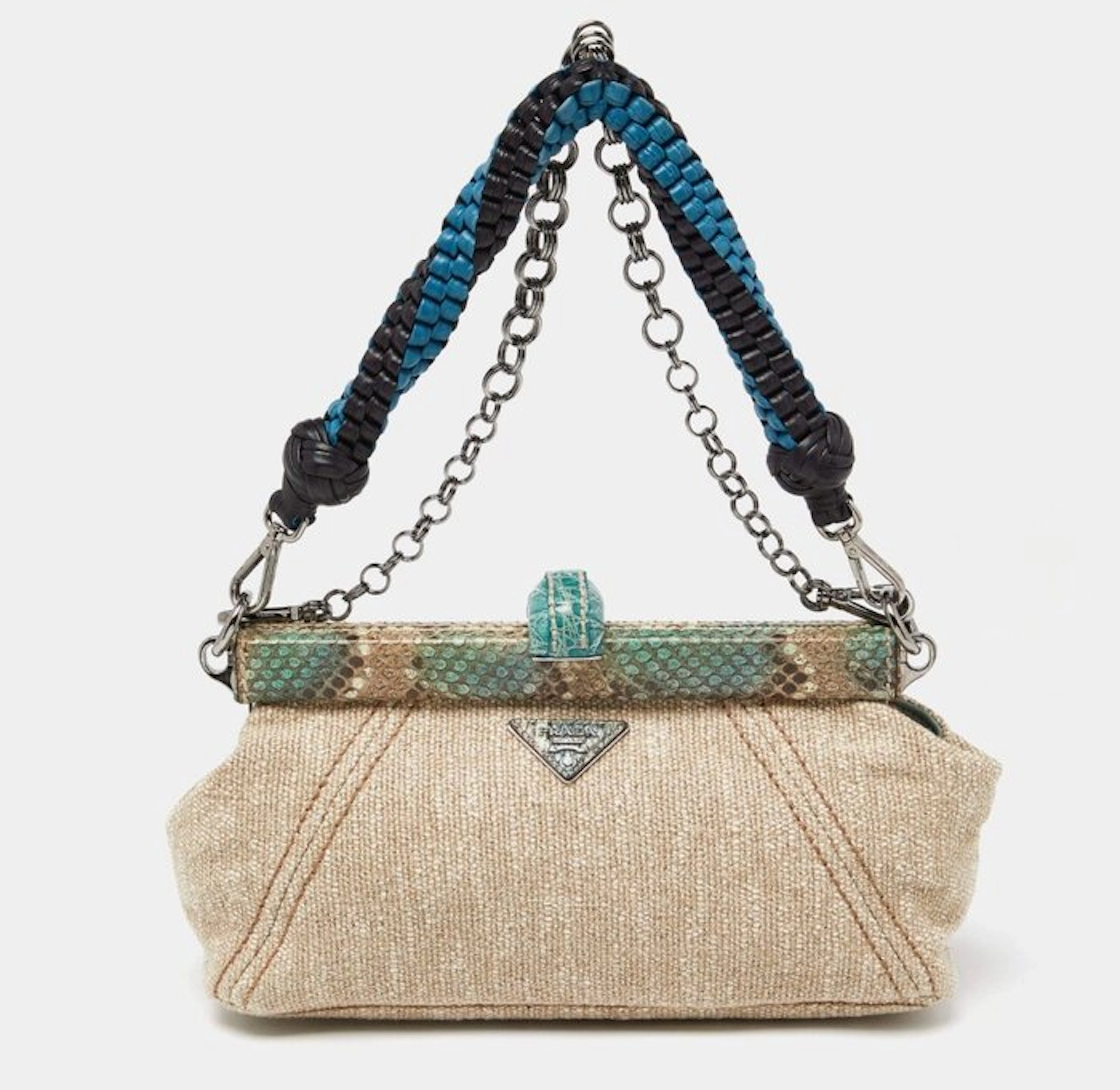 Prada - prada lino twist frame bag - Shoulder bag