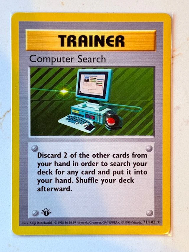 Pokémon - 1 Card - computer search 71/102 First edition - WOTC - Base set